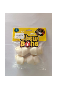 Chew Bone Knotted Rawhide  2 Pieces